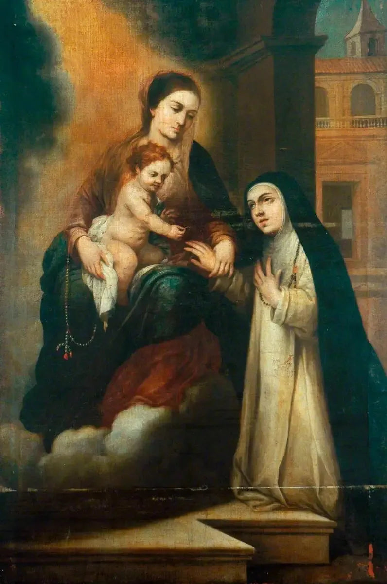 Pyhä Katariina Siilialaisen mystinen avioliitto - Bartolomé Esteban Murillo