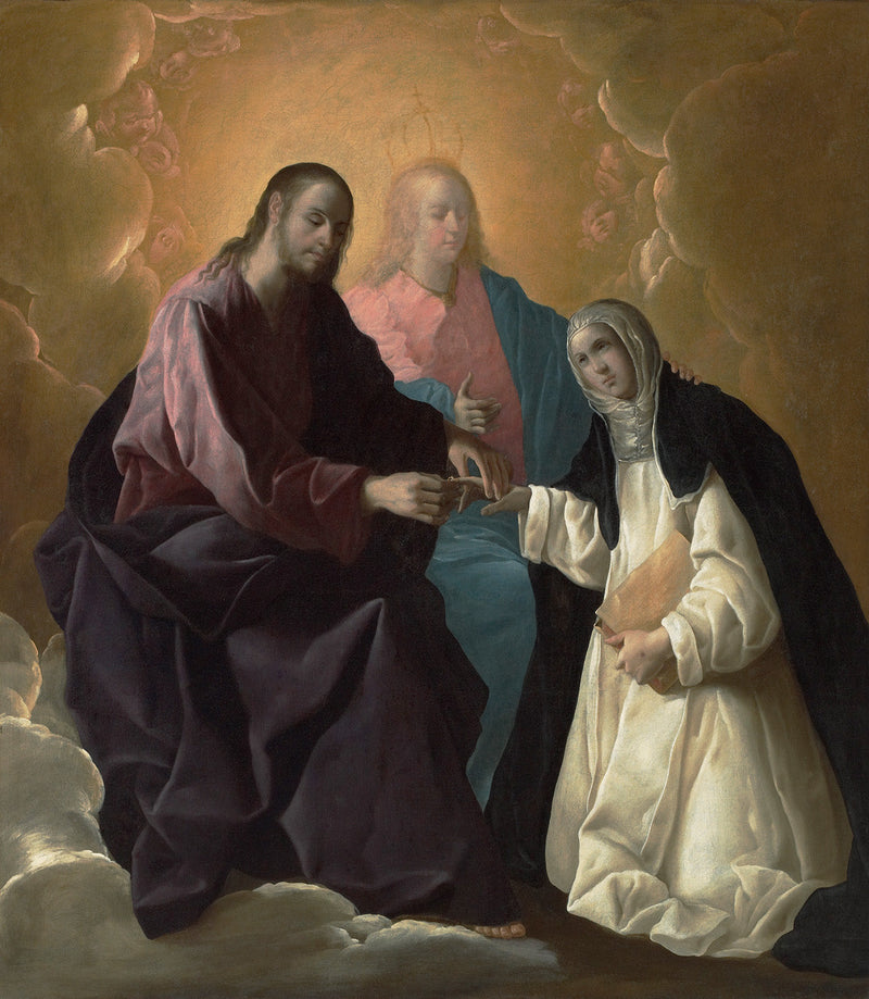 Pyhä Katariina Sieniläisen mystinen avioliitto - Francisco de Zurbarán