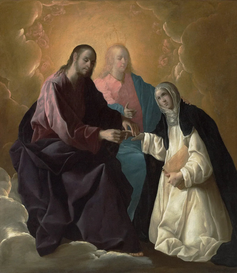 Pyhä Katariina Sieniläisen mystinen avioliitto - Francisco de Zurbarán