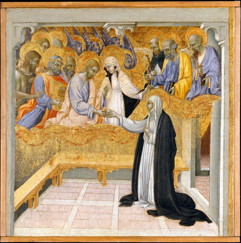 Sainte Catherine de Sienne mystinen avioliitto - Giovanni di Paolo
