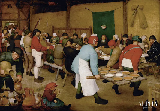 Le mariage paysan - Pieter Brueghel l'Ancien - Reproductions de tableaux et peintures haut de gamme