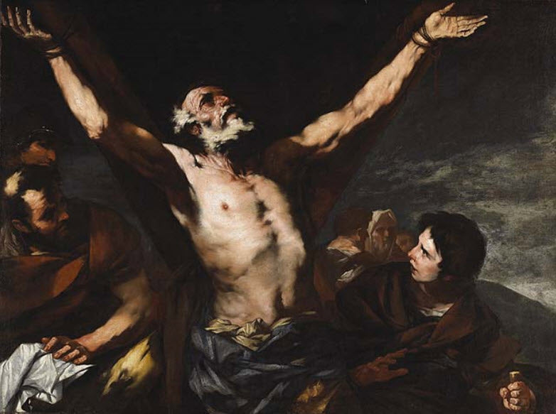 Pyhän Andreaan marttyyri - Luca Giordano