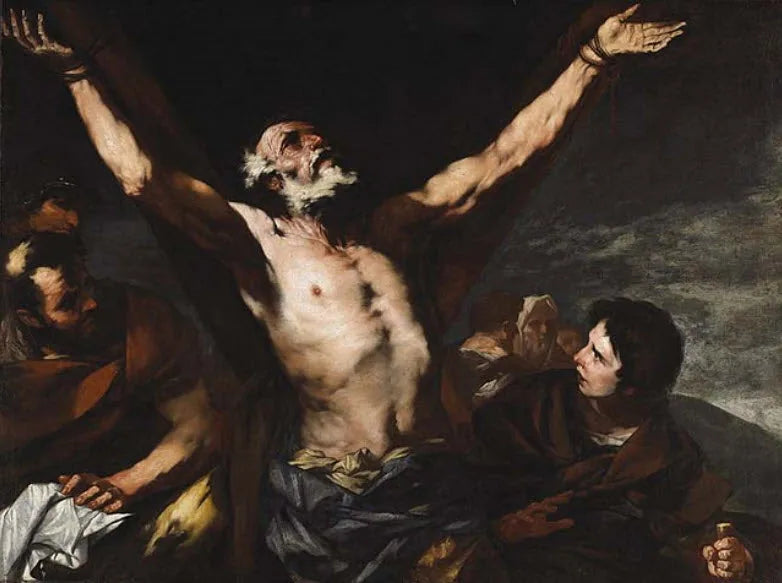 Pyhän Andreaan marttyyri - Luca Giordano