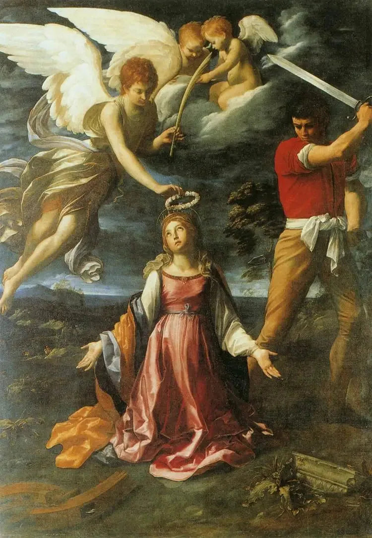 Pyhän Katariinan marttyyrius Aleksandriassa - Guido Reni