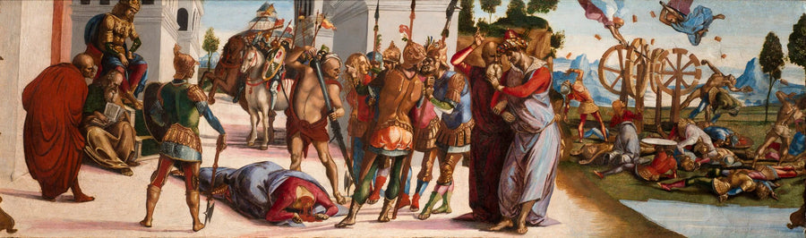 Pyhän Katariinan marttyyrius Aleksandriassa - Luca Signorelli