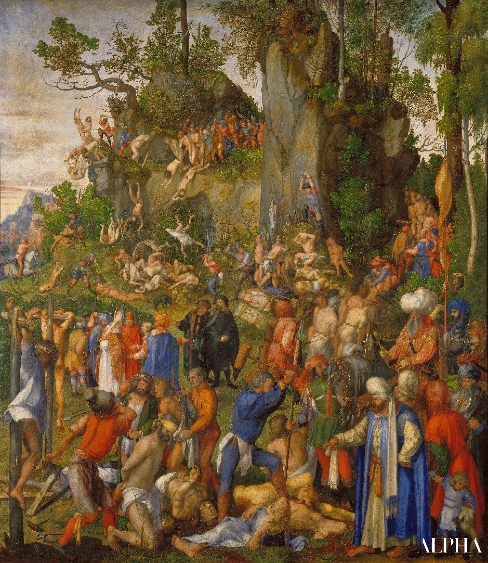 Kymmenen tuhannen marttyyri - Albrecht Dürer - Korkealaatuiset taulujen ja maalauksien reproduktiot