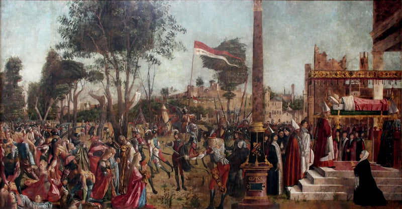 Marttyyri ja pyhiinvaeltajien hautajaiset - Vittore Carpaccio
