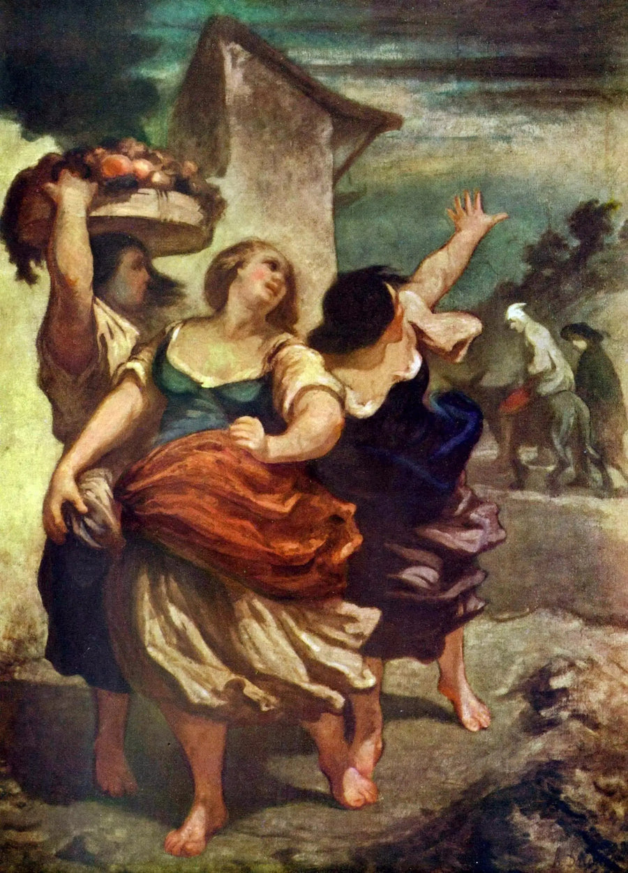 Myllymies, hänen poikansa ja aasi - Honoré Daumier