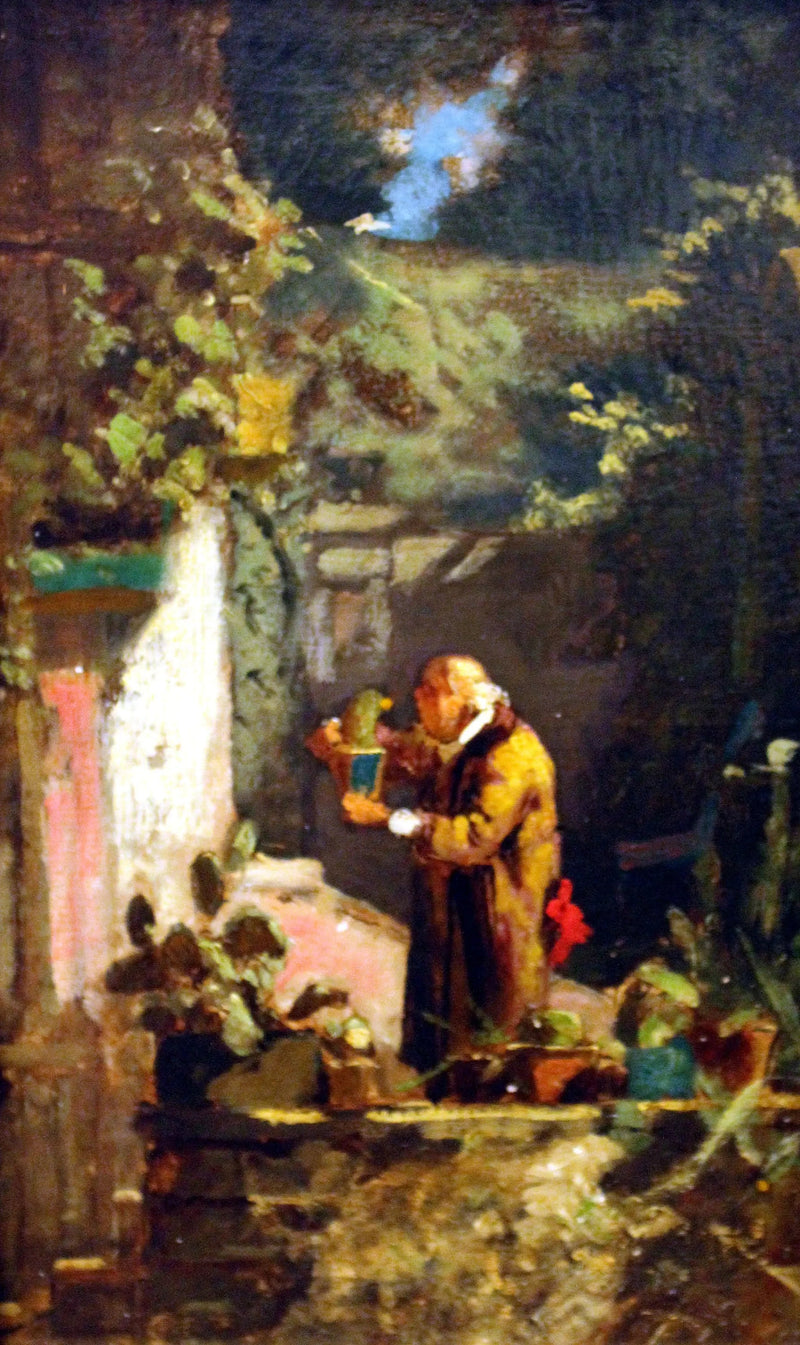 Ministi hoitamassa kaktuksiaan - Carl Spitzweg