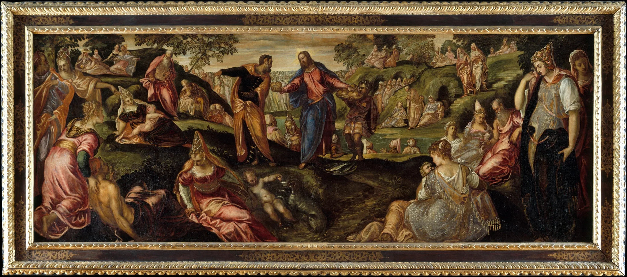 Le miracle des pains et des poissons - Jacopo Tintoretto image 1 reproduction de peinture à l’huile