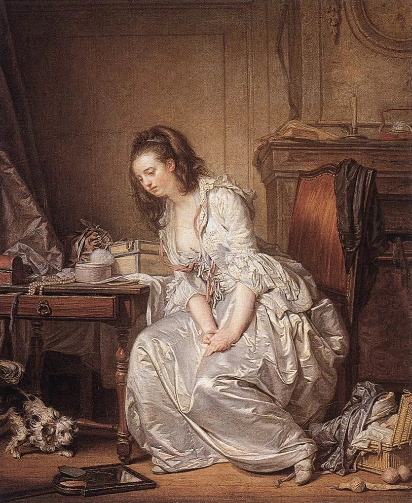 Rikkoutunut peili - Jean-Baptiste Greuze