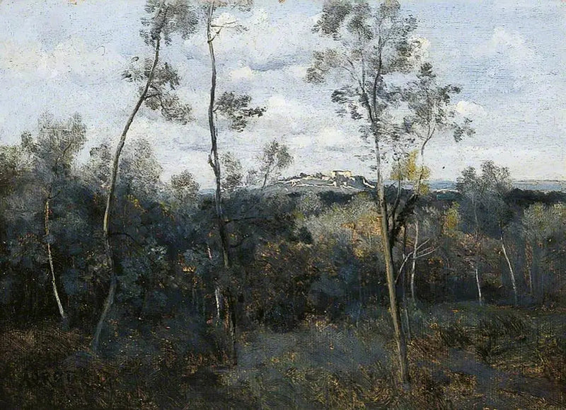 Le Mont-Valérien. Näkymä Meudonin metsistä - Jean-Baptiste Camille Corot