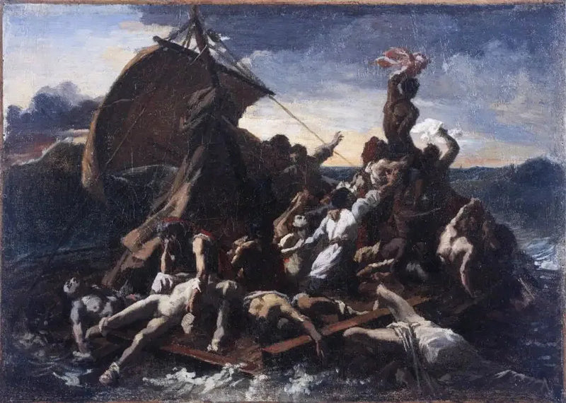 Méduse-lautan haaksirikko, luonnos - Théodore Géricault
