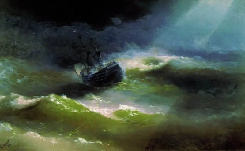Laiva « Empress Maria » myrskyssä - Ivan Aïvazovski