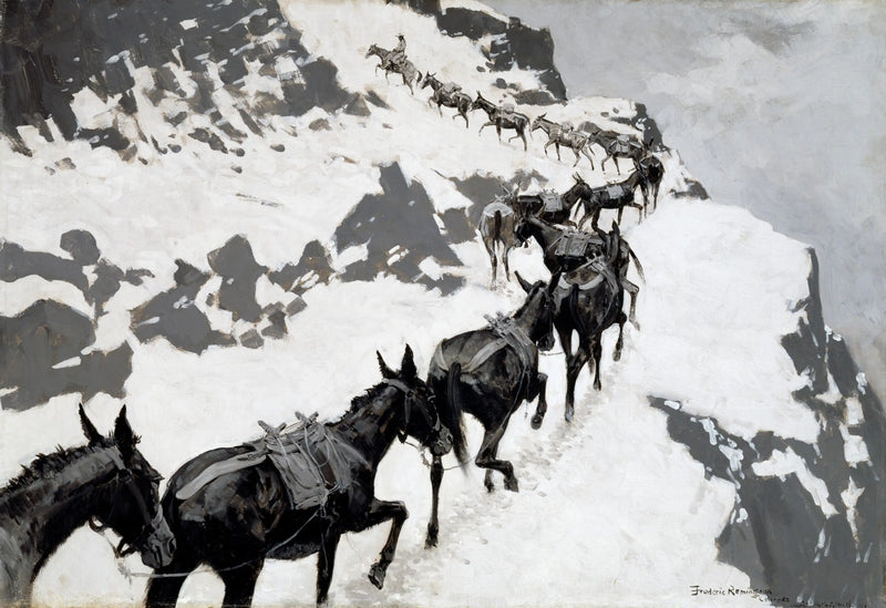 Mule-paketti - Frederic Remington