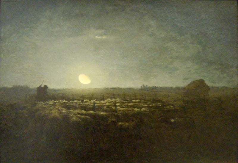 Laamastarha, kuutamossa - Jean-François Millet