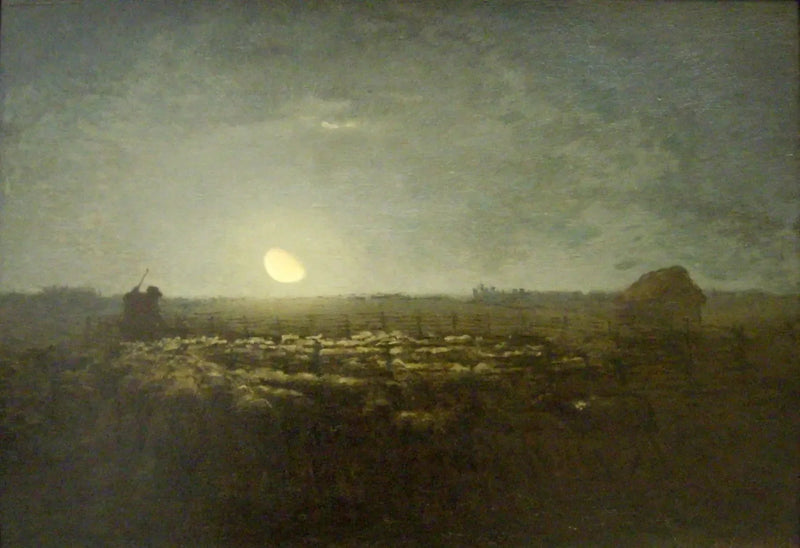 Laamastarha, kuutamossa - Jean-François Millet