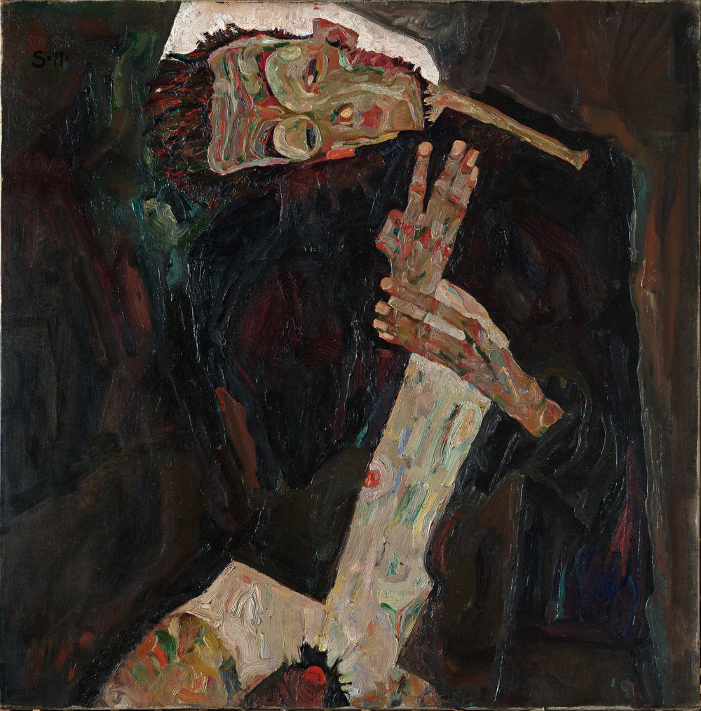 Le parolier - Egon Schiele image 1 copie peinte à la main à l’huile
