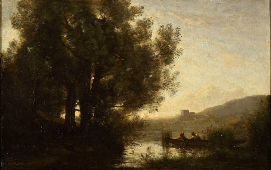 Joen yli kulkeminen - Jean-Baptiste Camille Corot