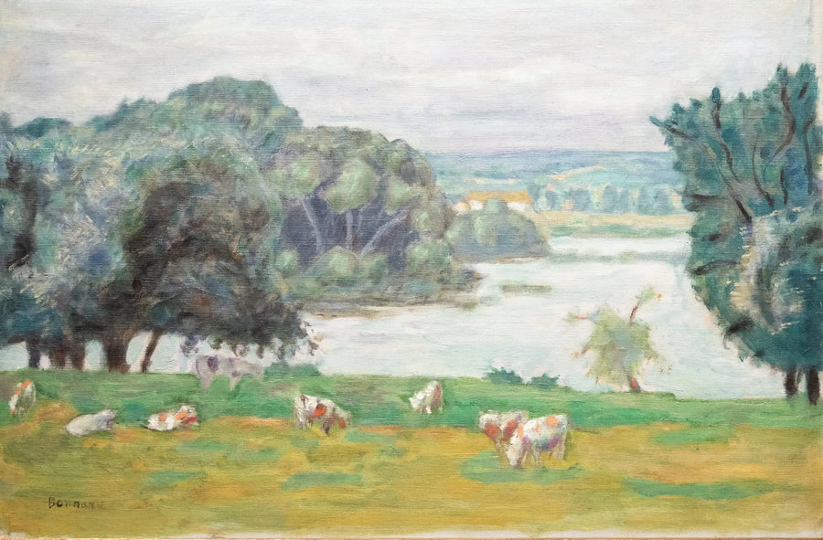 Niitty, Seine-joen rannalla - Pierre Bonnard