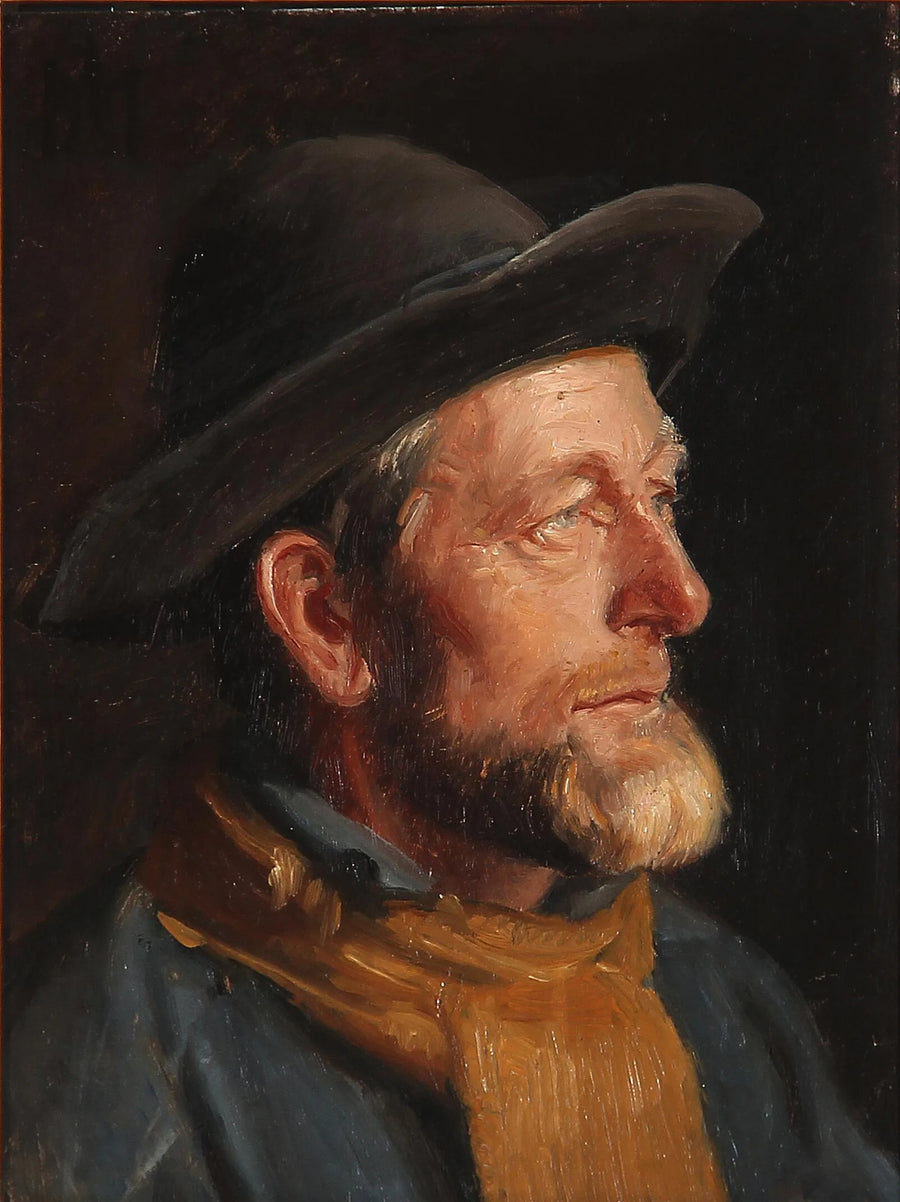 Skagenin kalastaja ja pelastusvenevapaaehtoinen Ole Svendsen. -Michael Peter Ancher