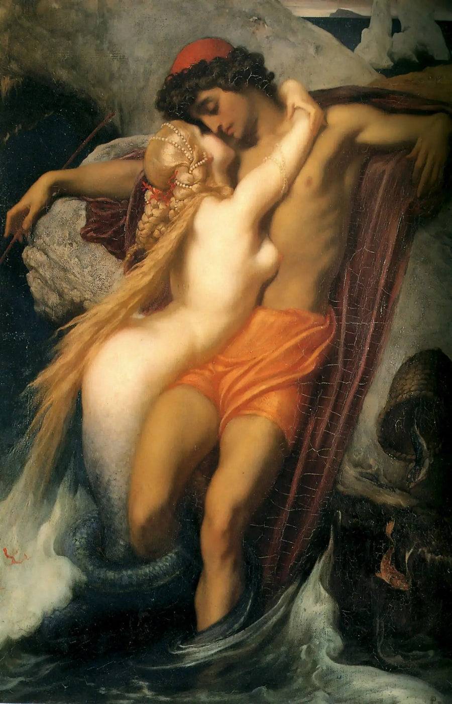 Kalastaja ja merenneito. - Frederic Leighton