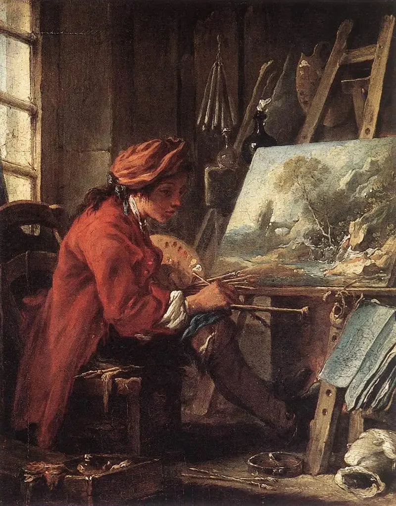 Maalari ateljeessaan - François Boucher