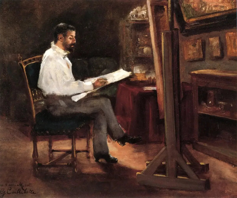 Maalari Morot työhuoneessaan - Gustave Caillebotte