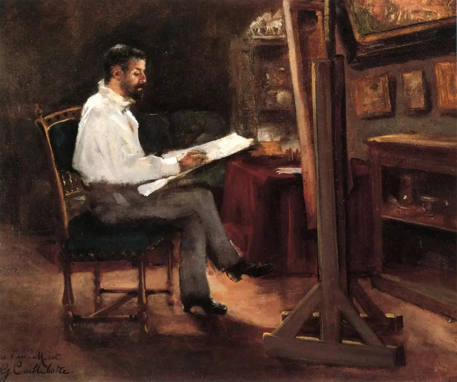 Maalari Morot työhuoneessaan - Gustave Caillebotte
