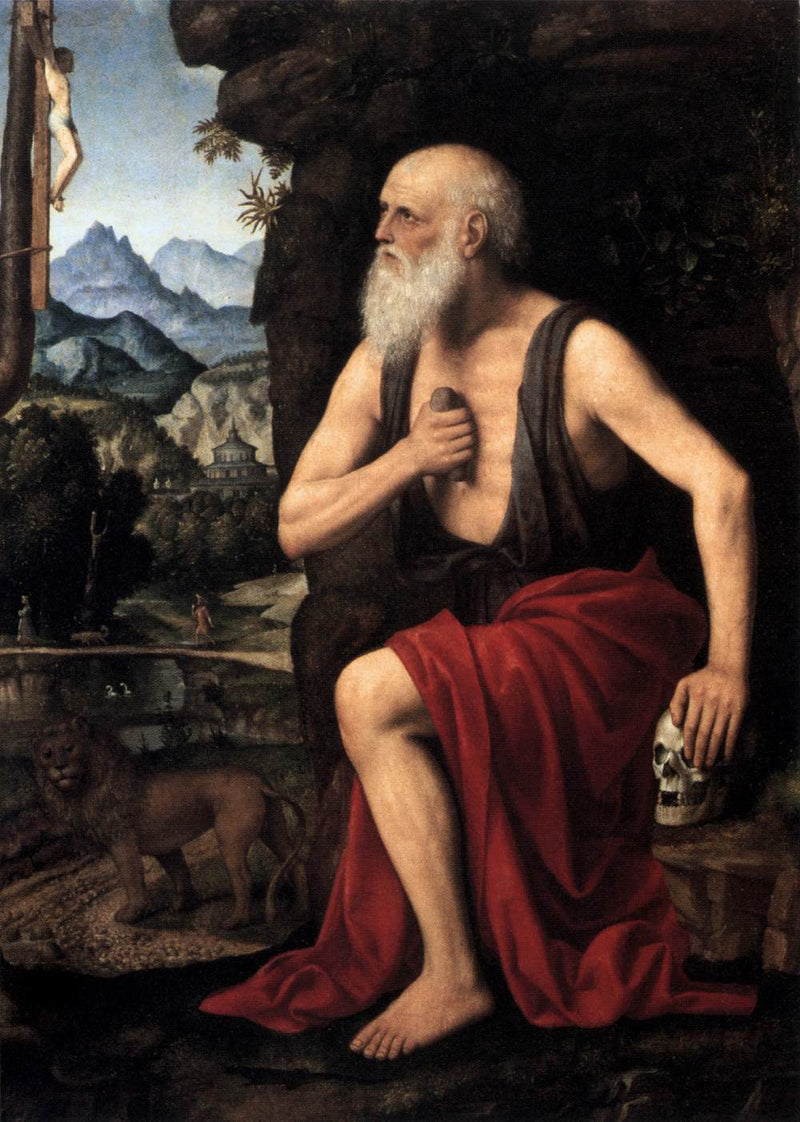 Pyhä Jerome katumuksentekijä - Bernardino Luini
