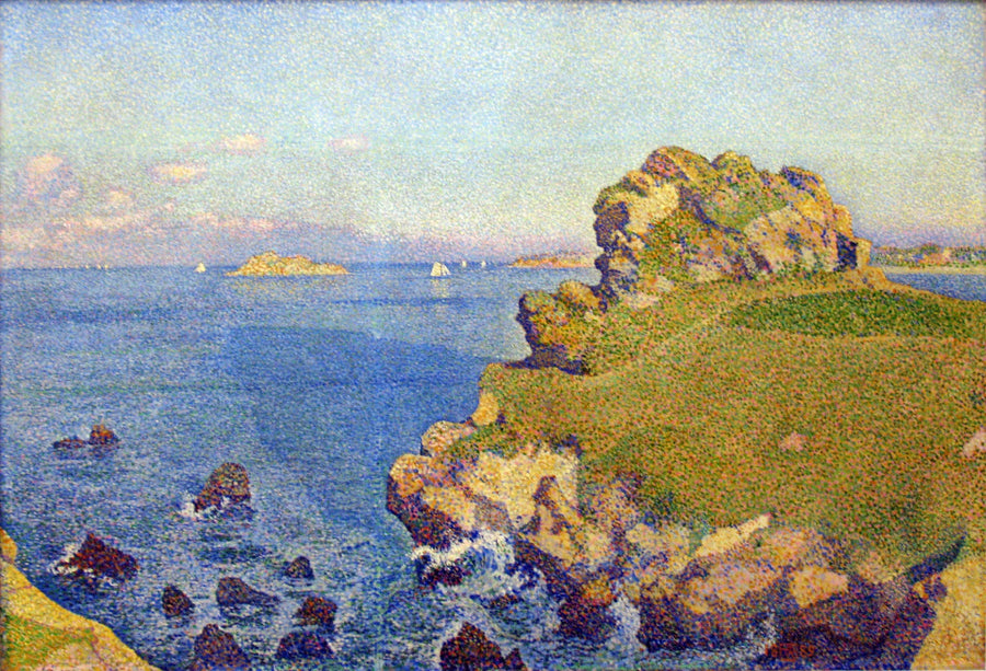 "Per-Kiridy" korkealla vuorovedellä, 1889 - Théodore van Rysselberghe