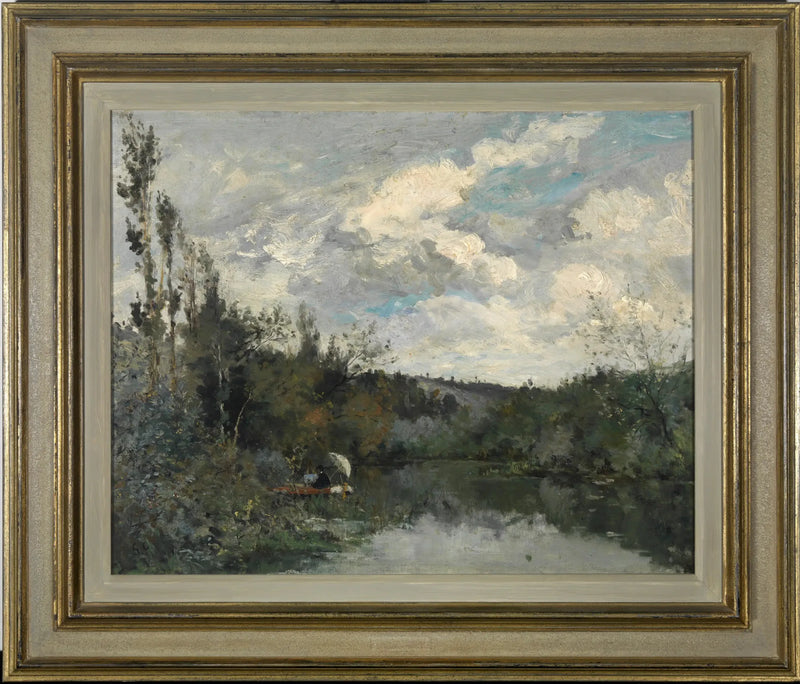 Pieni järvi metsässä - Gustave Caillebotte