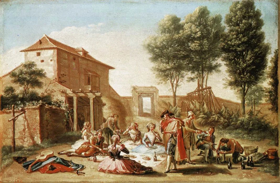 Le pique-nique à la campagne - Francisco Bayeu image 1 reproduction réalisée par Alpha Reproduction