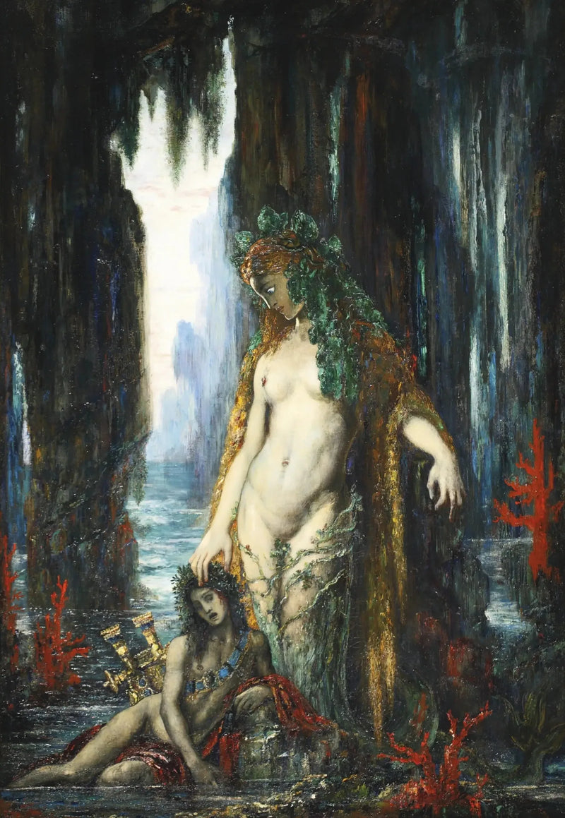 Runoilija ja merenneito - Gustave Moreau
