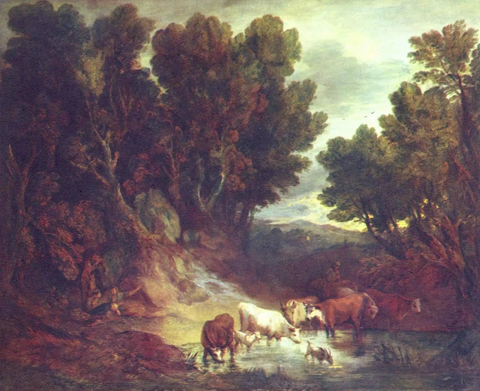 Le point d'eau - Thomas Gainsborough image 1 tableau peint à l’huile sur toile