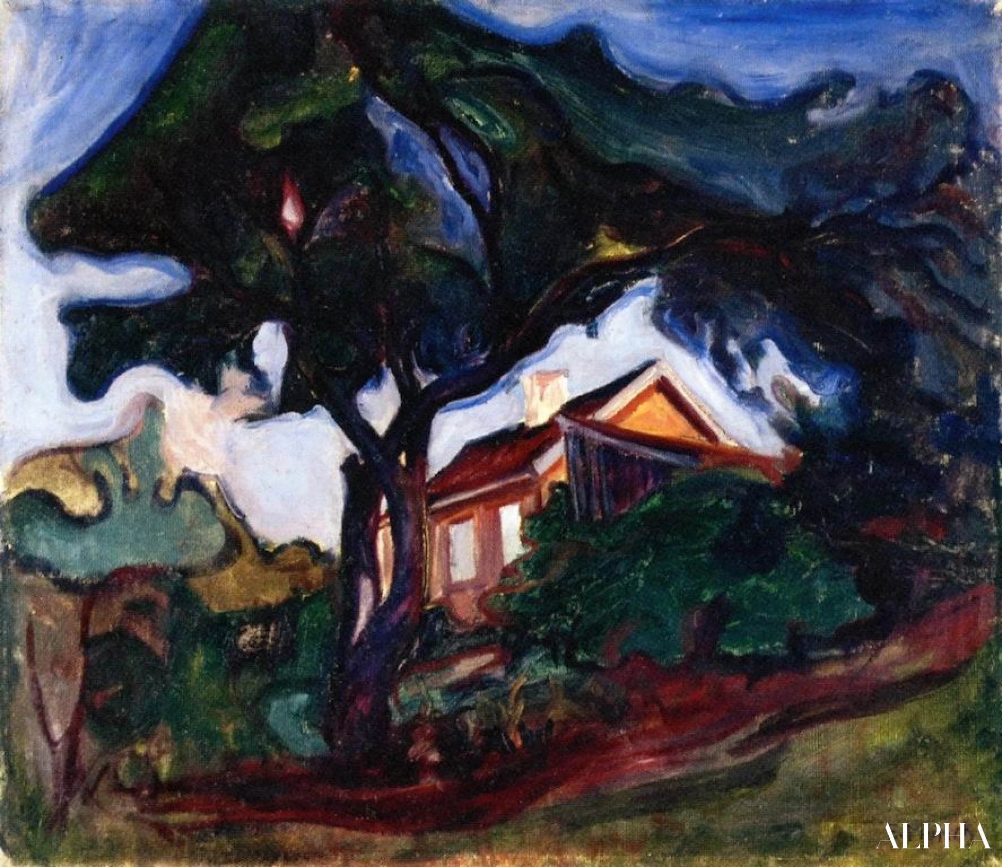 Omenapuu - Edvard Munch - Korkealaatuiset taulujen ja maalauksien reproduktiot