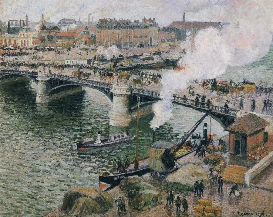 Boieldieu-silta Rouenissa - Camille Pissarro