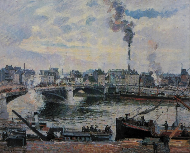 Boieldieu-silta ja Saint-Severin esikaupunki Rouenissa - Camille Pissarro