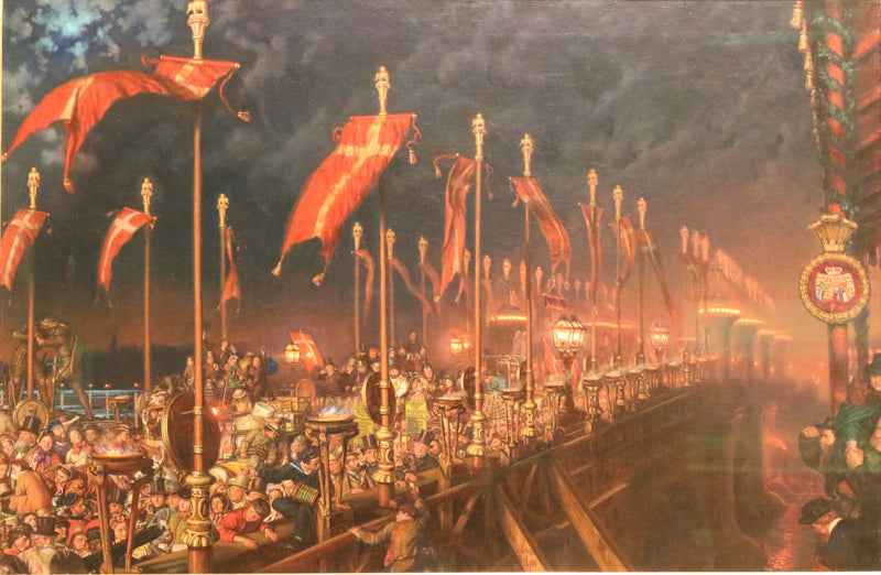 Lontoon silta hääpäivänä Walesin prinssin ja prinsessan - William Holman Hunt