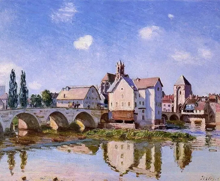 Moretin silta auringossa - Alfred Sisley