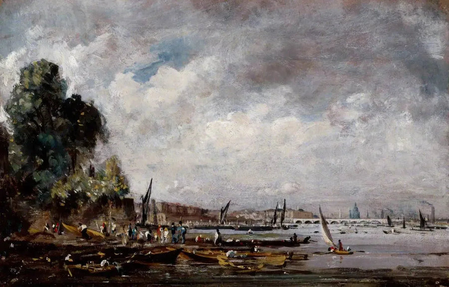 Waterloon silta Tamisen vasemmalla rannalla - John Constable