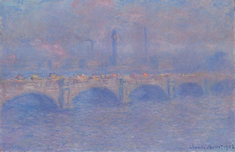 Waterloon silta, auringonvalon vaikutus - Claude Monet