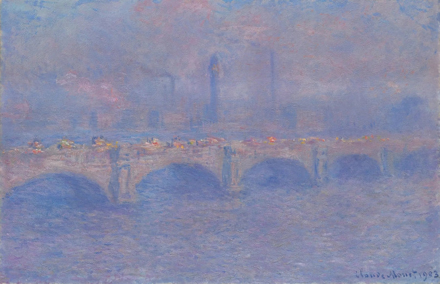 Waterloon silta, auringonvalon vaikutus - Claude Monet