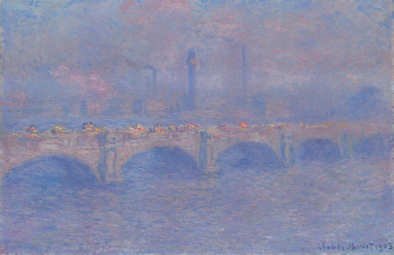 Waterloon silta, auringonvalon vaikutus - Claude Monet