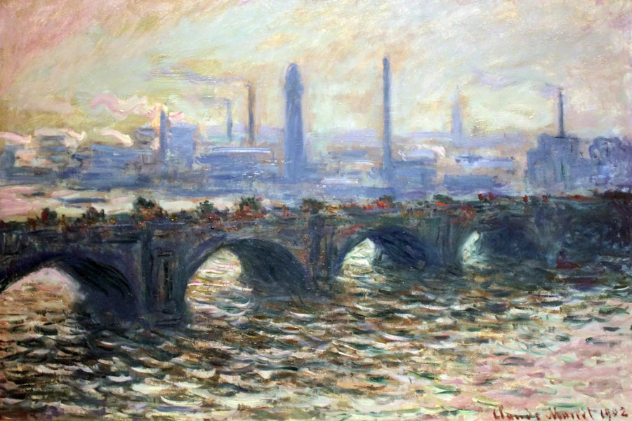 Waterloon silta, sumuinen aamu - Claude Monet