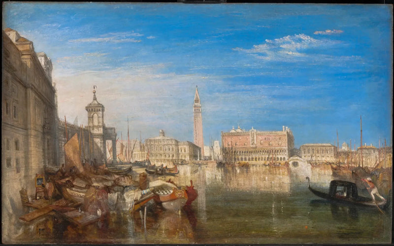 Huokaussilta, dogien palatsi ja tullitalo, Venetsia. Canaletto maalaamassa - J. M. W. Turner