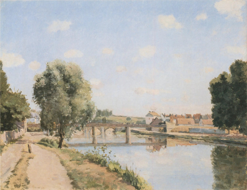 Rautatien silta, Pontoise - Camille Pissarro