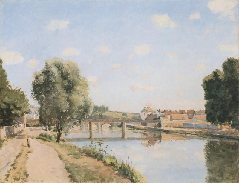 Rautatien silta, Pontoise - Camille Pissarro