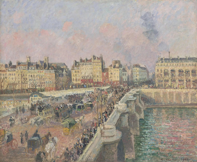 Uusi silta, iltapäivä - Camille Pissarro