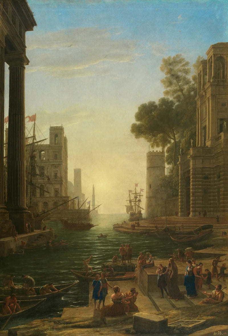 Ostian satama ja Pyhän Paavalin lastaus - Claude Lorrain